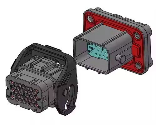 Connecteur électrique et de signal électrique hybride IP67 à 32 broches (6x13A, 26x5A)
