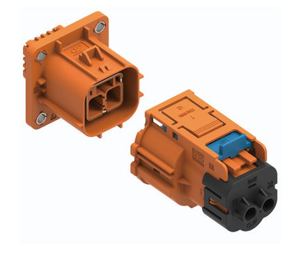 Connecteur électrique haute tension 2 broches Neopower 40A 1000V avec HVIL, détrompage et blindage à 360°