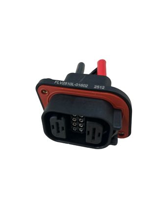 FLV2+8 Connecteur hybride haute température 80A 600VAC Enveloppe ABS noire pour véhicules industriels