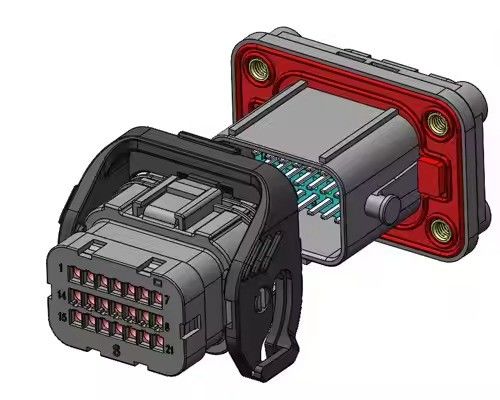 Connecteur électrique et de signal électrique hybride IP67 à 32 broches (6x13A, 26x5A)