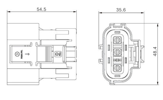 Neopower Connecteur de puissance et de signal automobile à verrouillage sécurisé à 3 broches, 800V/16A, imperméable à l'eau IP67, HVIL