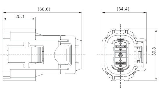 Connecteur électrique à haute performance à 2 broches 1000V 40A avec HVIL, Poka-Yoke et blindage à 360°