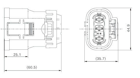 Connecteur électrique à haute performance à trois broches pour OBC et BDU, 1000V 40A, IP67