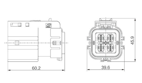 Connecteur haute tension à 4 broches 40A 1000V pour véhicules électriques et applications industrielles