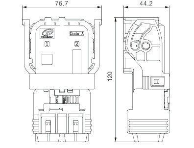 Neopower haut courant 300A 1000V Connecteur d'alimentation automobile à 2 broches avec HVIL pour les contrôleurs de batterie et de moteur de véhicules électriques