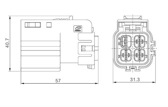 Neopower 800V 40A HVIL 2+1 épingle connecteur EV