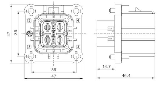 Connecteur haute tension de 800 V. Connecteur automobile imperméable IP67