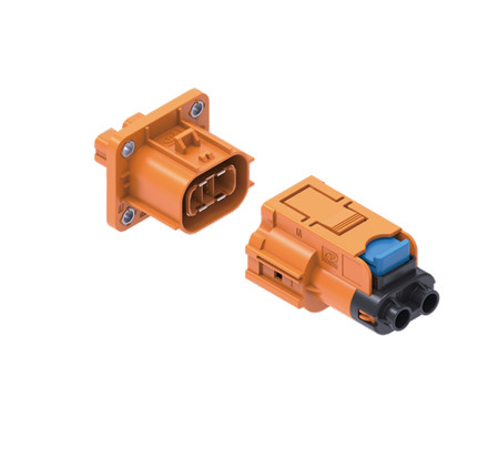 Neopower 2 Pin High Voltage Electrical Connector 40A 1000V with HVIL, Poka-Yoke & 360° Shielding